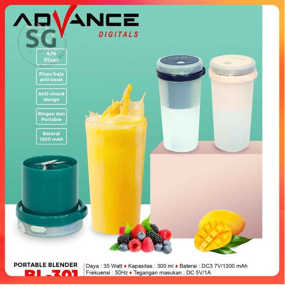 Advance Mini Blender Portabel BL-301 kapasitas 300 ml BL 301 BL301 [SG]