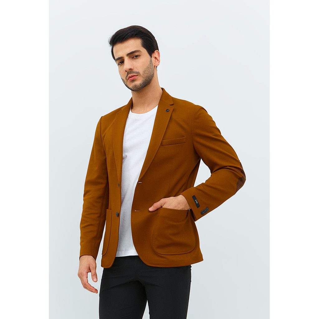 JOBB Hofland-T2 Jas Pria Slim Fit Mustard