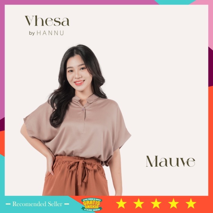 BAJU WANITA LEBARAN IMLEK NATAL TAHUN BARU 2025 /BLOUSE WANITA KERAH SHANGHAI | HANNU VHESA (5005) -