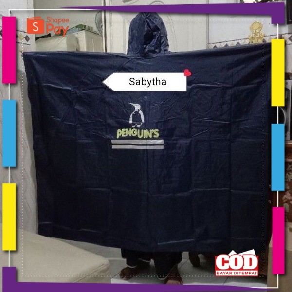 [PREMIUM BAHAN TEBAL] Jas Hujan Kelelawar PENGUIN Ponco Big Top PENGUIN'S - Parasut Nylon XXL PINGUI