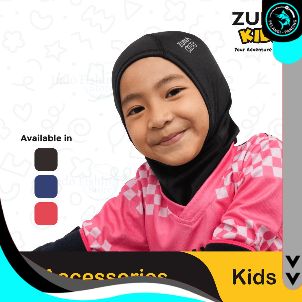 Zuna Kids Khaira Hijab Olahraga Jilbab Sport Anak Umur 3 - 8 Tahun Pelindung Penutup Kepala - Pelang
