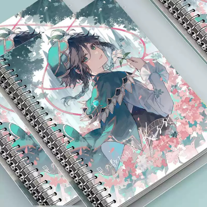 

2024 NEW Lolita Genshin Impact Venti Notebook Loose-leaf A5 Book Detachable Cute Student Horizontal Line Notebook Girl Gift