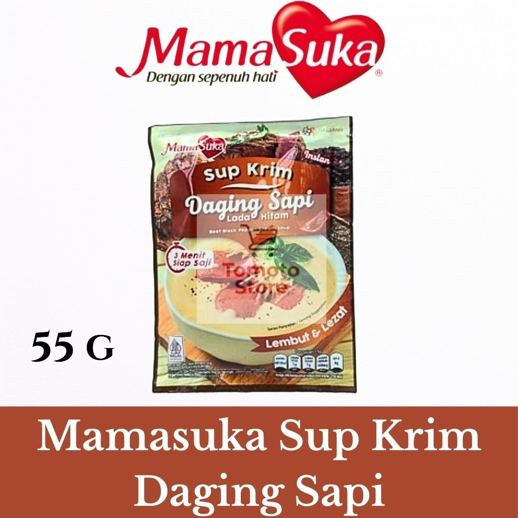 

✨ TOMOTOSTORE ✨ MAMASUKA Sup Krim Daging Sapi Lada Hitam 55 gr