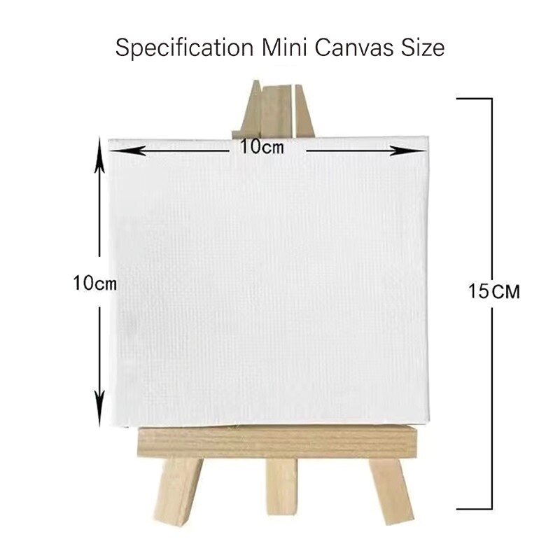 

2 Sets Mini Canvas Panel Wooden Easel Sket Pad Settings For Painting Crafts Drawing Decoration Gift Art Supplies