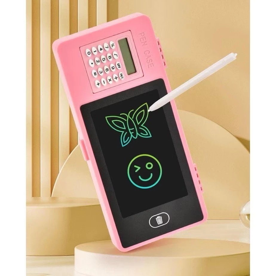 

[JMC] Kotak pensil LCD Kalkulator anak Drawing Box Kotak Pensil Dan Papan Coret Kreatif Anak Digital Pad Edukasi Tempat Pensil Gambar