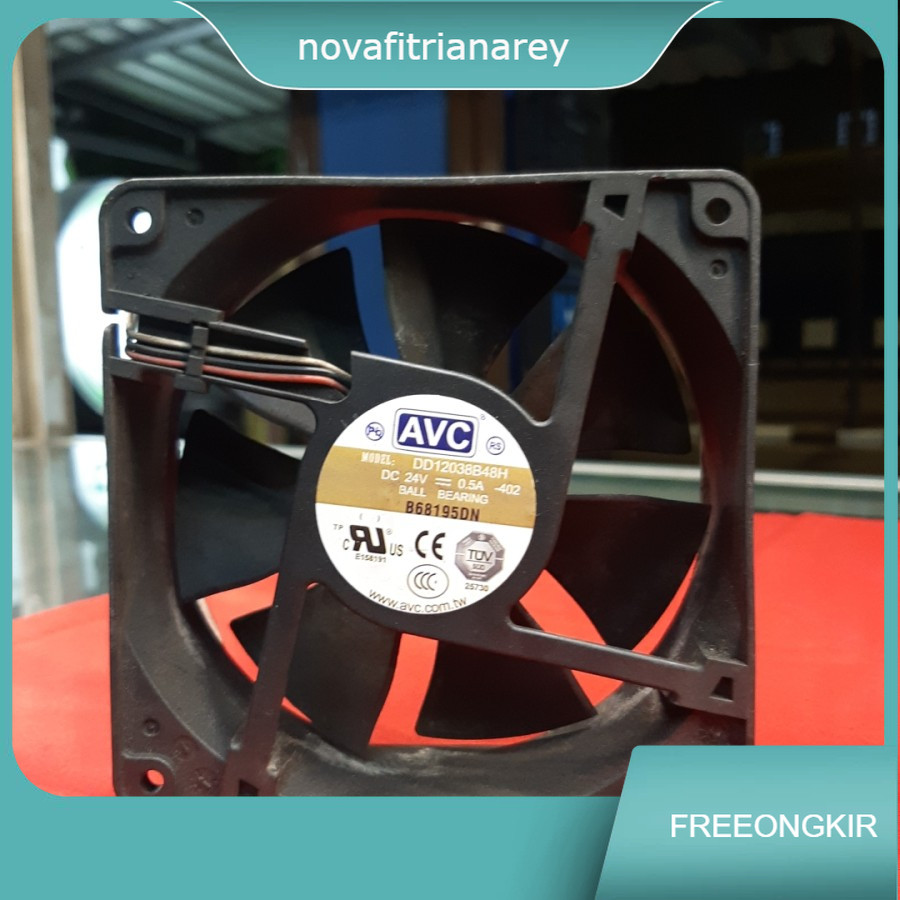 Kipas DC 12cm 24V 0.5 A Fan DC 12X12 24 V High Speed 0.5amper ball bearing kipas fan