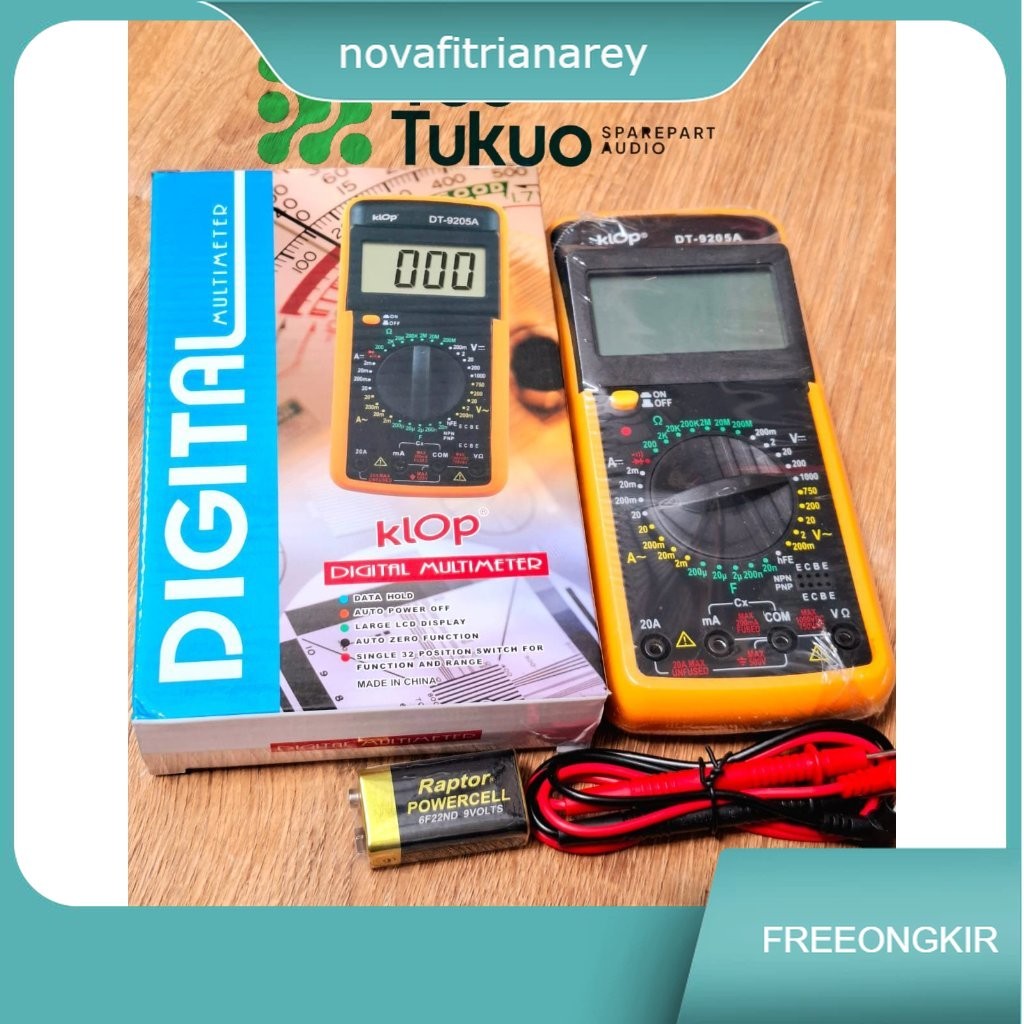 Digital Multimeter  Avometer DT-9205A Multitester Digital DT9205A
