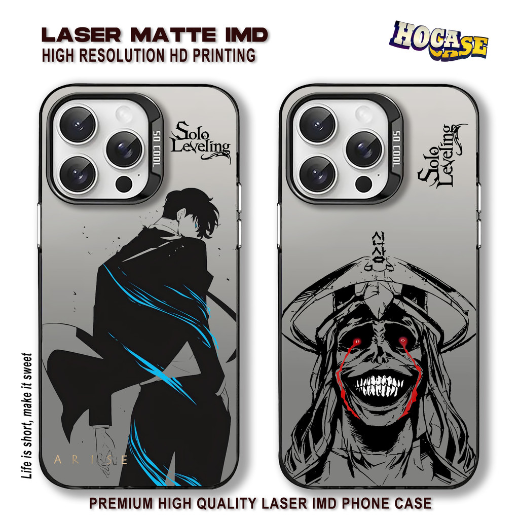 Case Solo Leveling HC580 IMD Redmi Note 14 13 12 11 10 9 9A 9C 10A 10C Premium Matte Black Casing HP