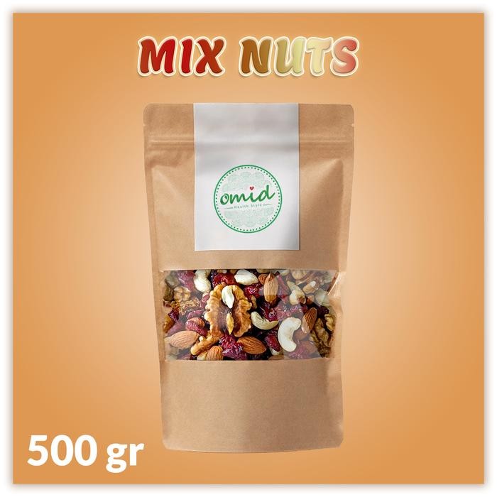 

Mix Nuts / Mixed Nuts (Campuran 3 Jenis Kacang & 2 Buah Kering) 500gr [terlaris]