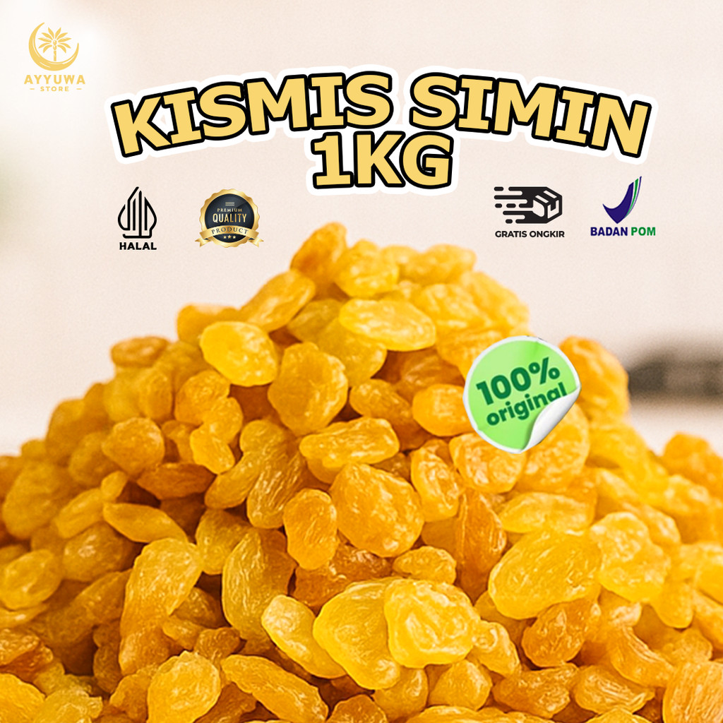 

KISMIS GOLDEN SIMIN MANIS KEMASAN 1KG PREMIUM
