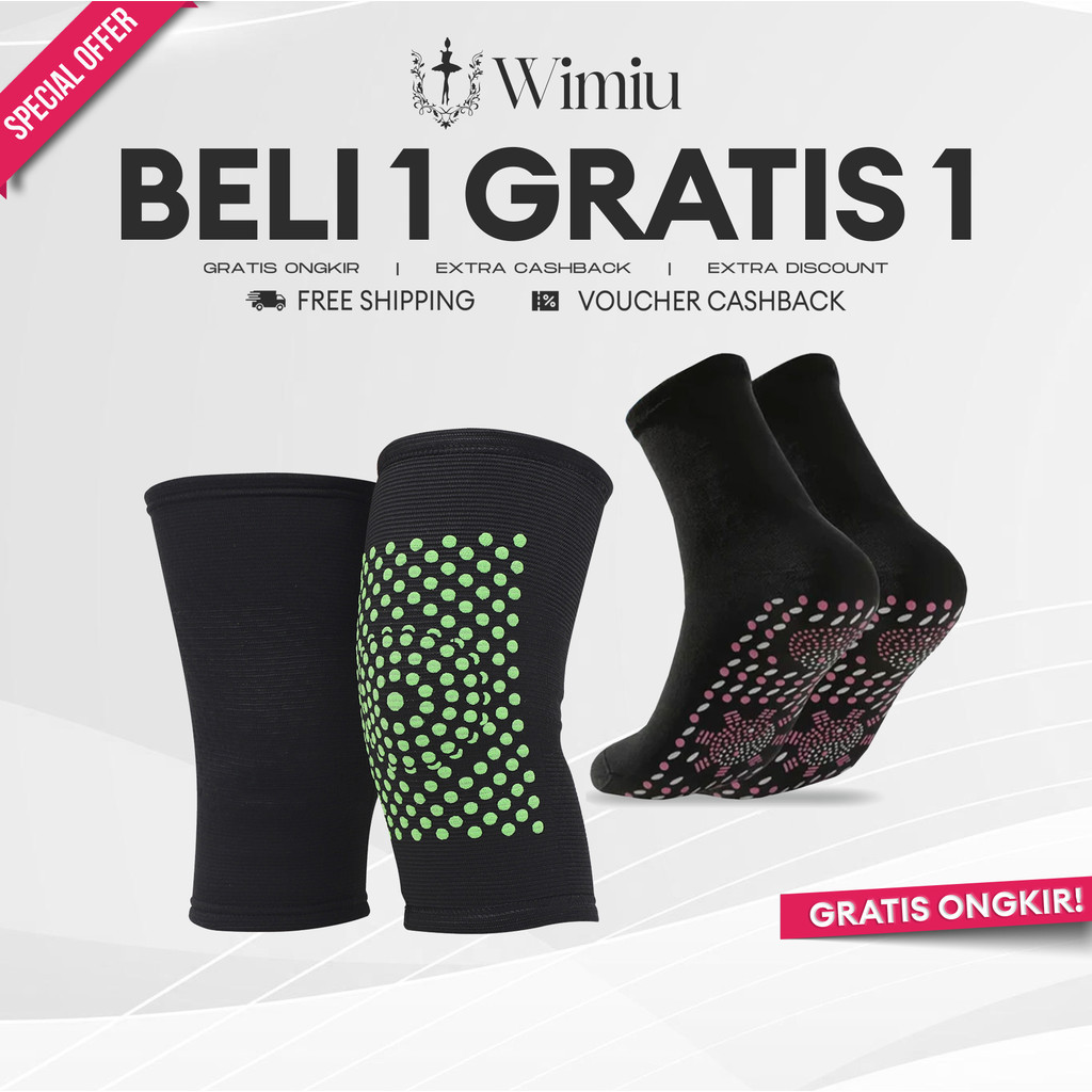 WIMIU PAKET HEMAT BELI 1PCS KORSET LUTUT TERAPI KESEHATAN 400022 GRATIS 1PCS KORSET KAKI KORSET STOC