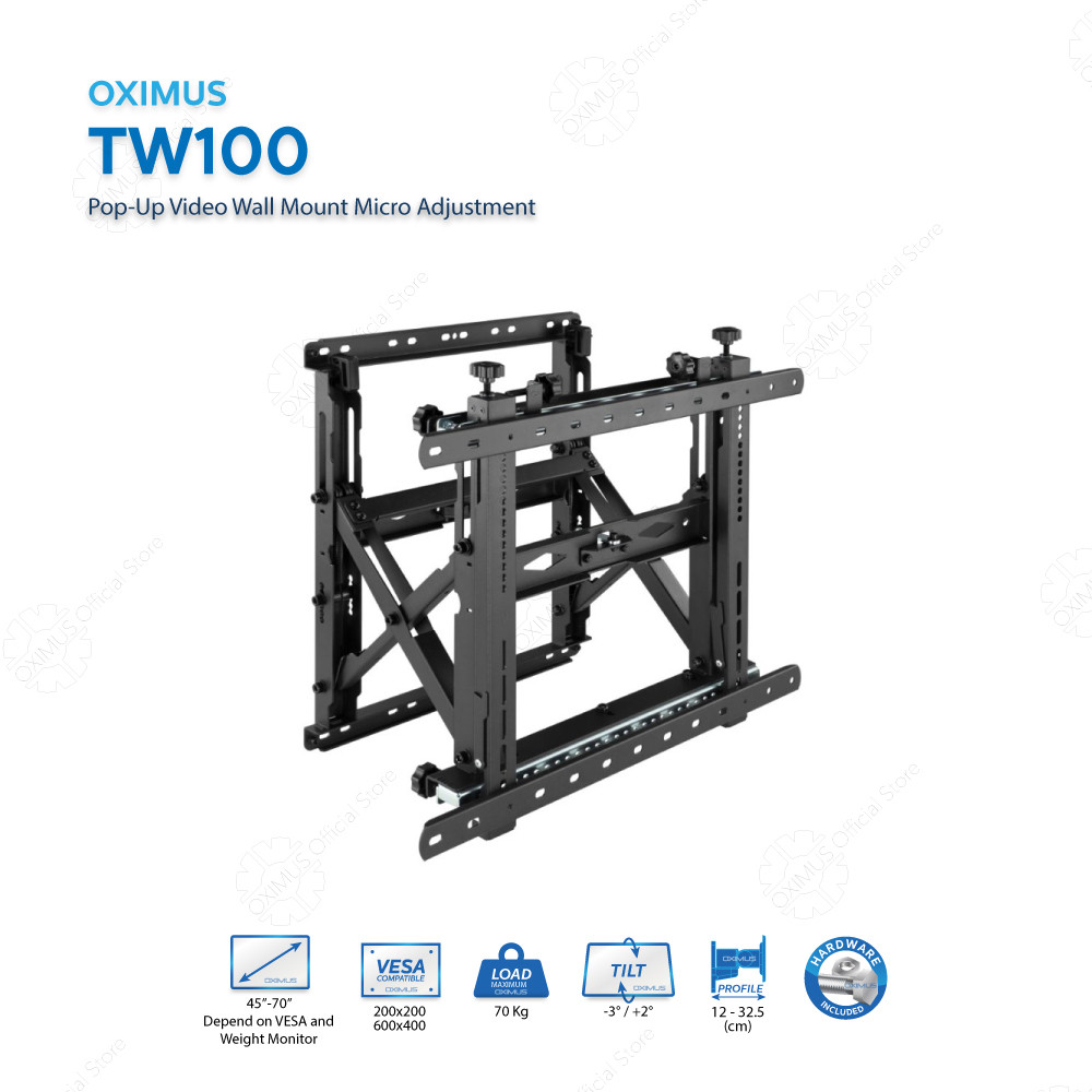 Bracket video wall Tv LED Lcd VideoWall 32"-70" Pop Up Tilt Micro adjustment TW100/Rodson RVM75