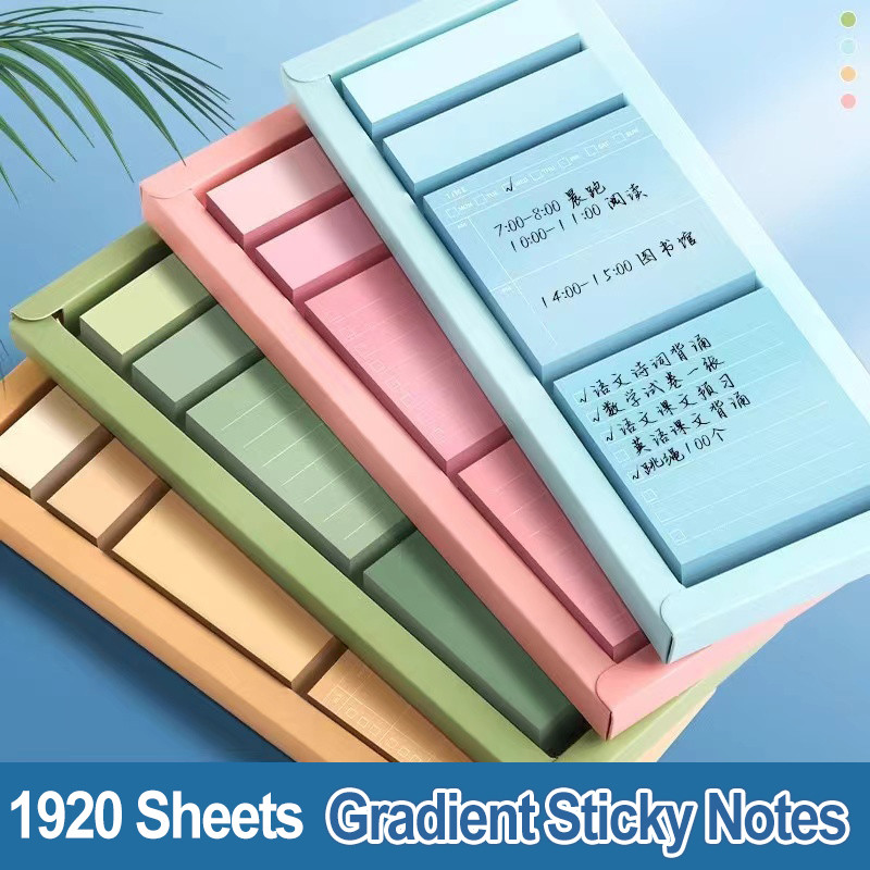 

Boxed Convenience Sticker Set Gradient Student Notes Tearable Message Sticky n Times Index Sticker High Appearance