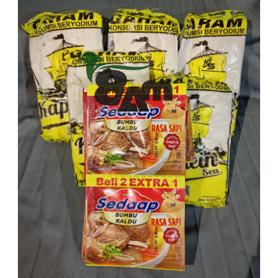 

Cahayadstore Paket Bundling Hemat Garam Kaptein (5Pcs), Kecap Sedaap (4Pcs), Bumbu Kaldu Sedaap