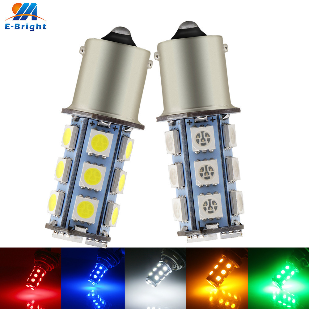 2X DC12V P21W 1156 BA15S 1157 5050 18 SMD LED Bulb Car Light Turn Signal Backup Reverse Tail Lamp Wh