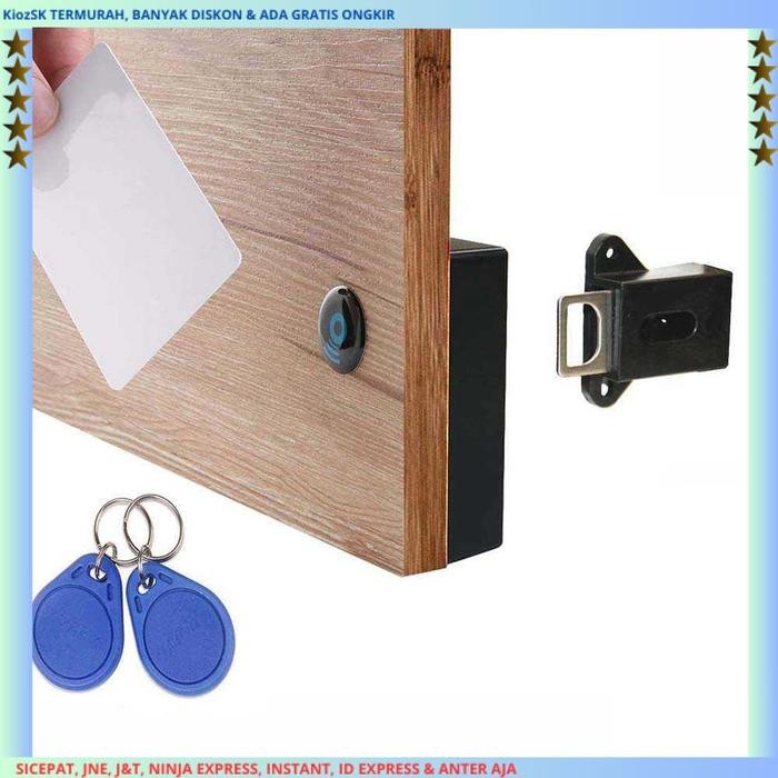 

KioZSK Golden Security Kunci Lemari Sensor RFID Keyless Cabinet Door Lock - SCRFID