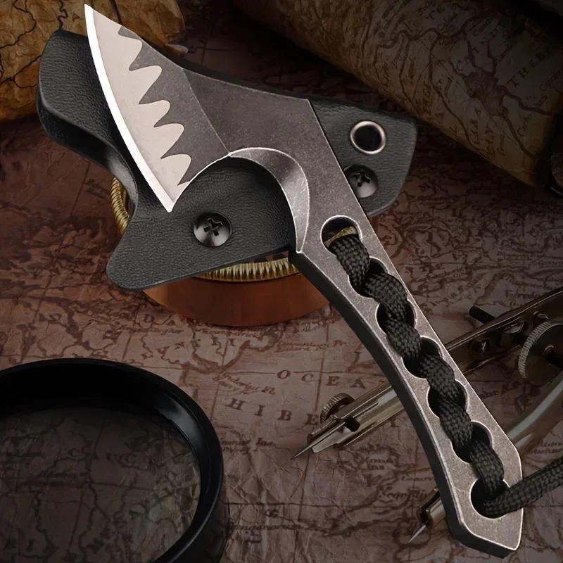 Mini Axe Knife EDC D2 Blade Outdoor Camping Knife Wilderness Survival Tactical Knife Survival Knife 