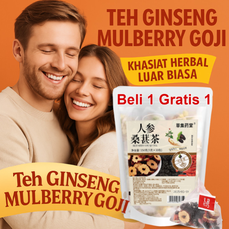 

100% Asli [Vitalitas yang Melonjak/Energi Alami] Teh Malam Kesehatan Ginseng, Mulberry, dan Wolfberry/Kantung Teh Herbal Pemulihan untuk Kulit Cerah/Teh Celup Rasa Sehat
