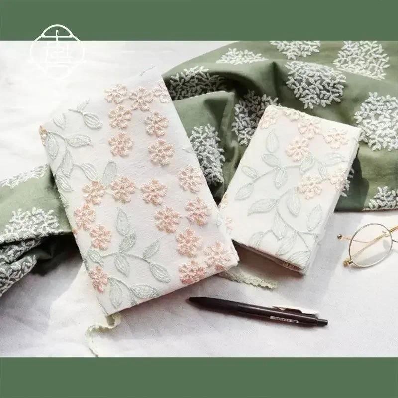 

Diary Book Crafted Protector Handmade 【simple Flowers】original Covers Products Fabric Sleeve Cover，in Notebook Stock