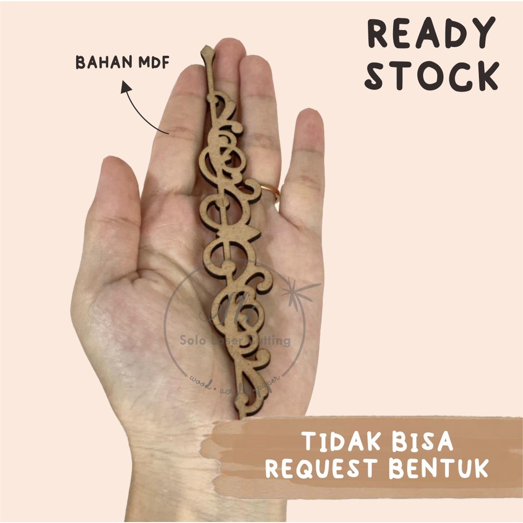 Kayu MDF Chipboard Garis Ornament ukiran kayu timbul mdf triplek plywood calligraphy isi pigura maha