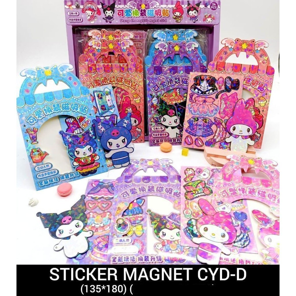 

*KA* STIKER MAHNET CYD-D / STIKER MAINAN ANAK / STICKER KARAKTER SANRIO NEW