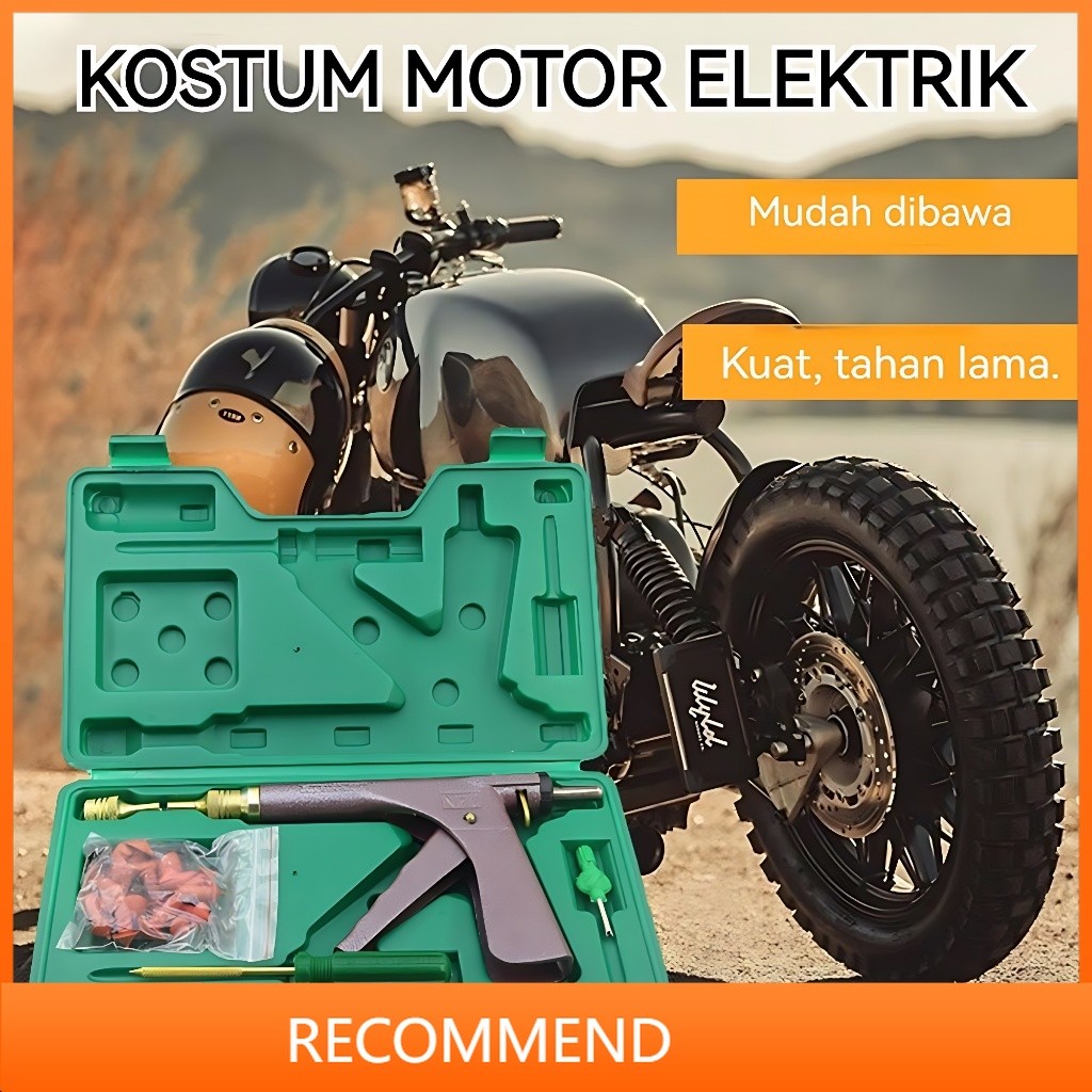 CASH ON DELIVERY Alat Tambal Ban Tubles Tubeless Roda Vacuum Alat Tambal Ban Tubles Gun Bentuk Temba
