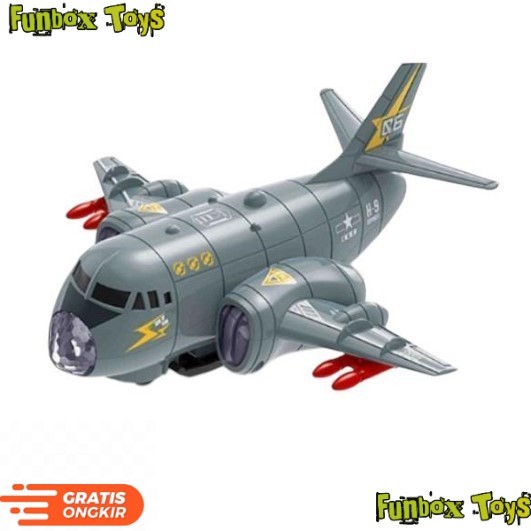 (PSD) Mainan Anak PLANE BOMBER B/O H-9 BOMBER 286-32 Diy Pesawat Mainan Diecast Pesawat - Tanpa Bubb