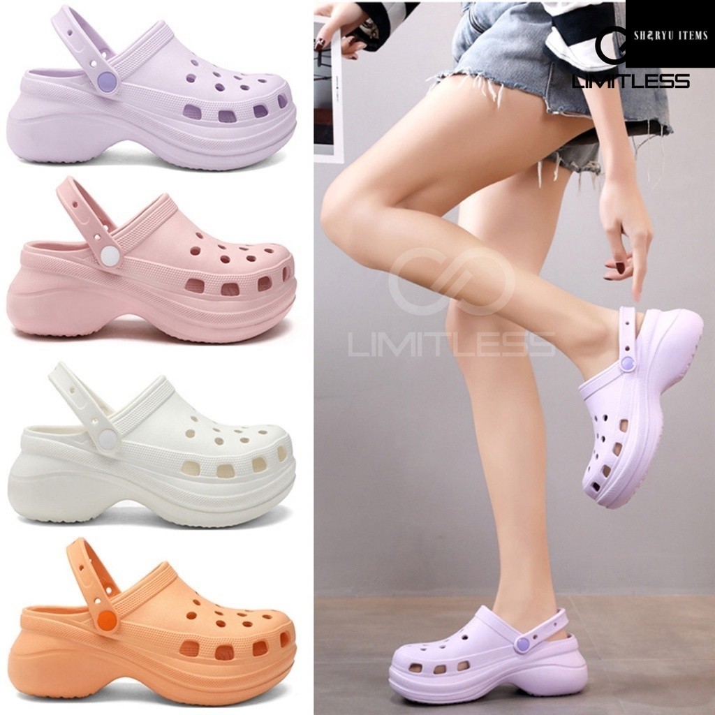 Limitless - Fuji Sandal Wanita Selop Sendal Perempuan Baim Wedges Platform - Size 36 - 40