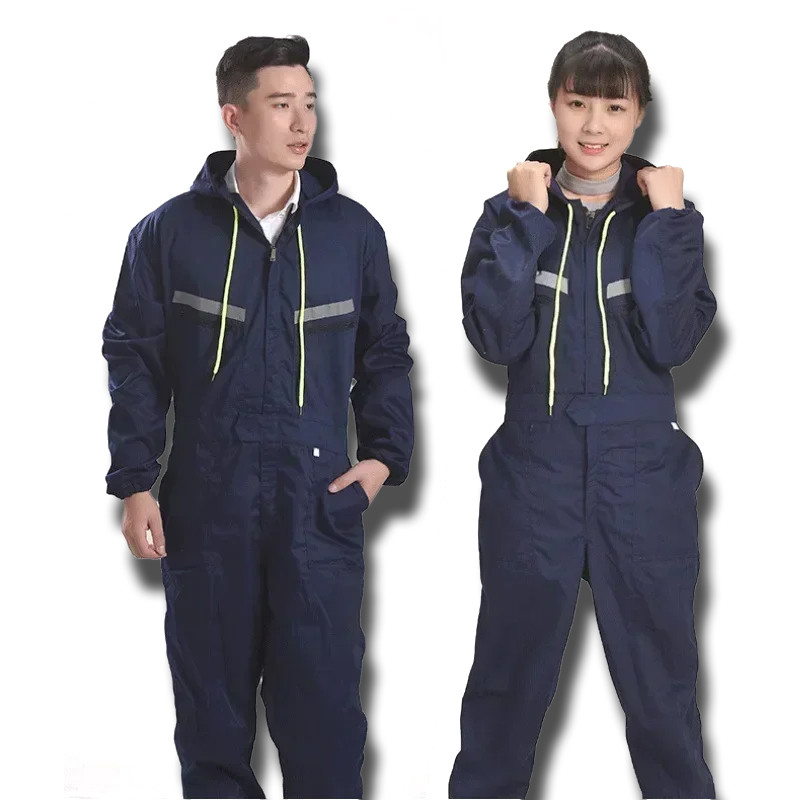 Working Hooded Coveralls Raincoat Overalls Dust-proof Paint Spray Clothing Hood Protective Safety Re