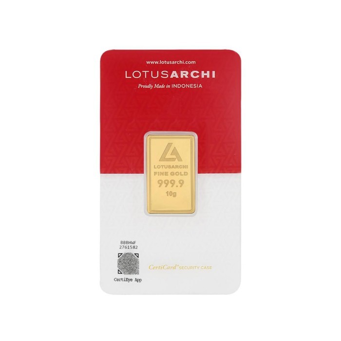 Emas Batangan Lotus Archi 10 GRAM - Emas Galeri 24