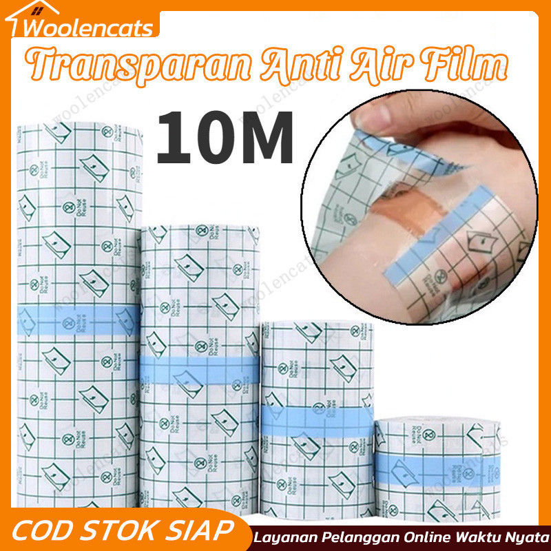 10M Tranparent Film Dressing Roll / Pita Medis Anti Air / Tahan Air Luka Plester / Perban Medis Film