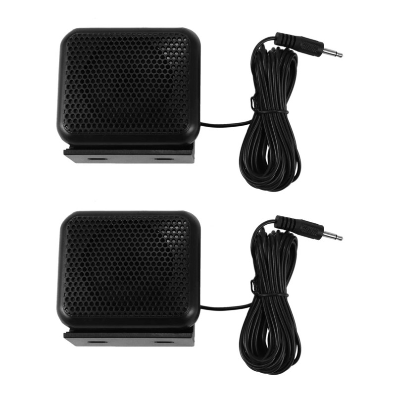 2X Mini External Speaker NSP-100 For Yaesu For Kenwood For ICOM For Motorola Ham Radio CB Hf Transce