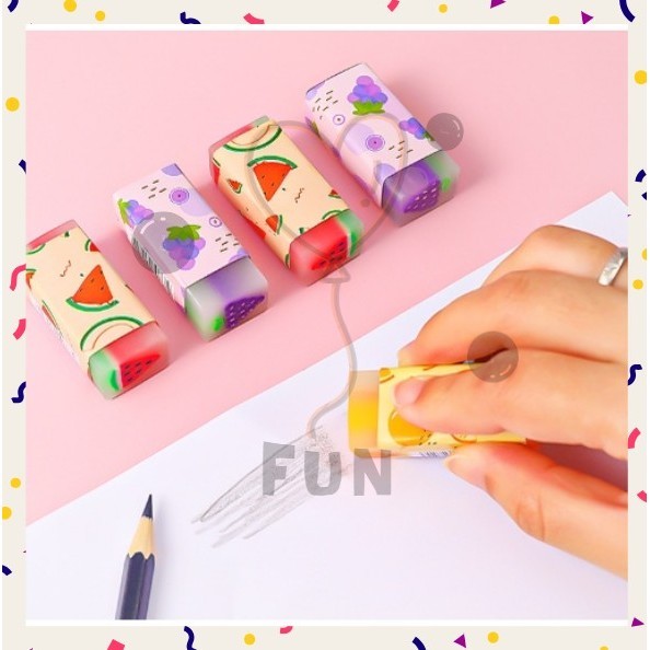 

FF Promo - Penghapus Lucu Karakter Penghapus Pensil Buah Semangka Anggur Jeruk Eraser Pencil Alat Tulis Sekolah Import COD Murah