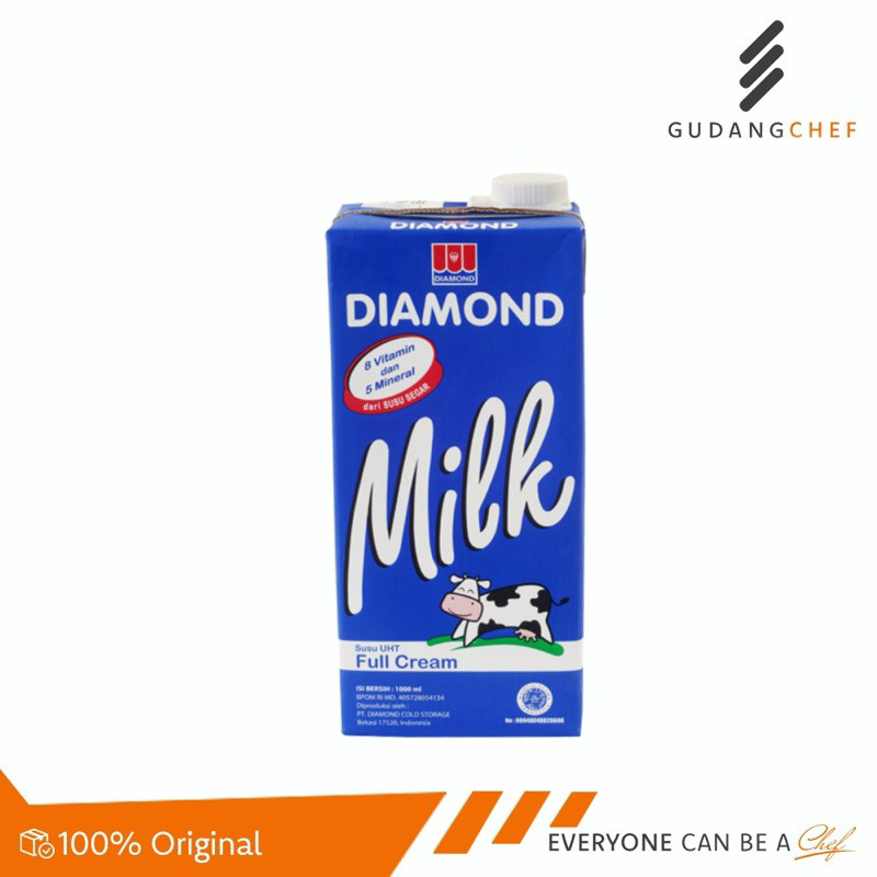 

Diamond UHT Full Cream Milk - Susu Cair Full Cream 1 Litter