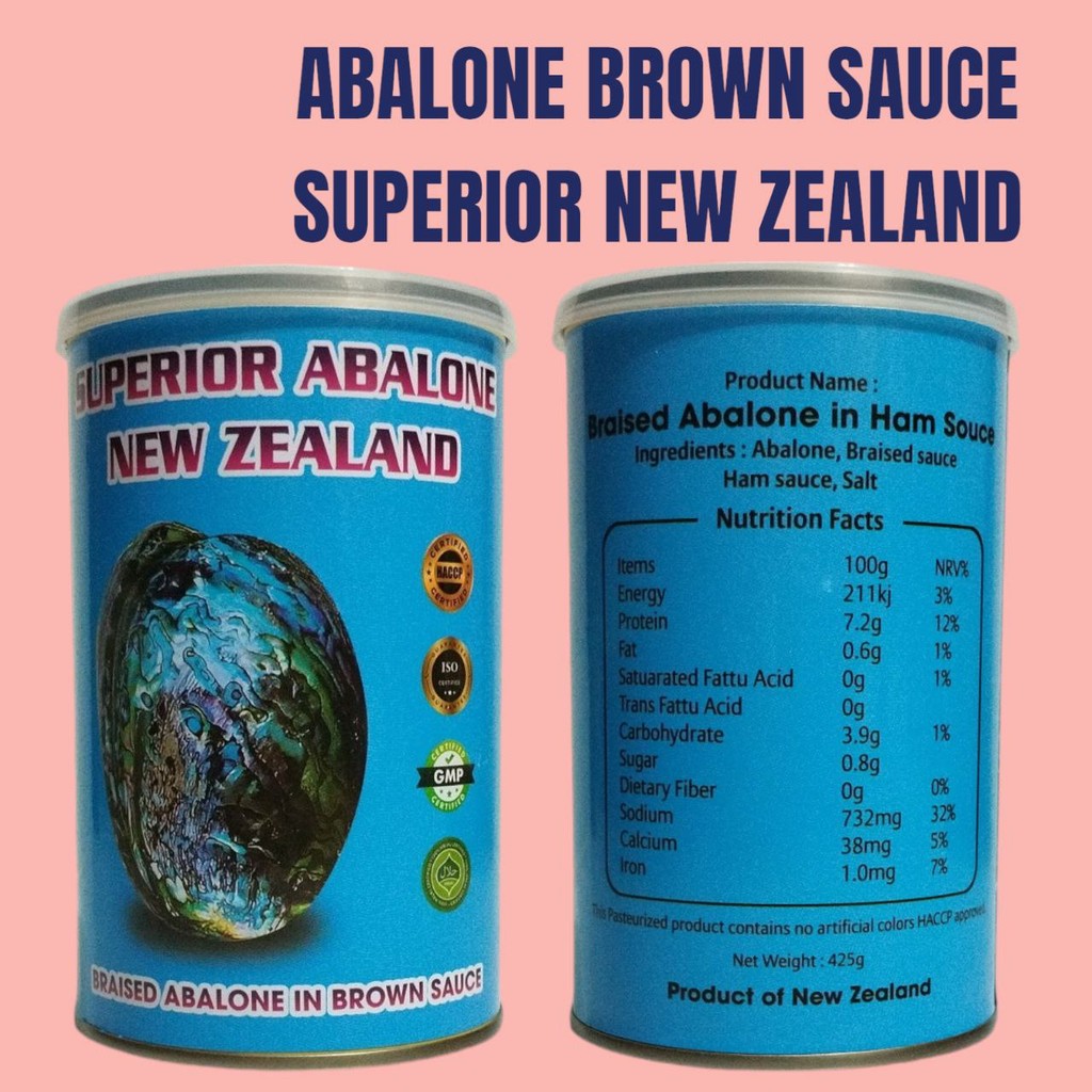 

ABALONE SOUTH AFRICA SUPER JUMBO ISI 3 PC XL ABALONE KALENG BROWN SAUCE [ JAMIN ORIGINAL ] KM