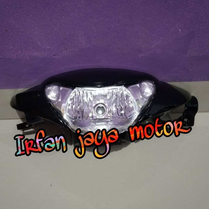 Batok lampu depan dan Reflektor depan yamaha Mio Smile Hitam