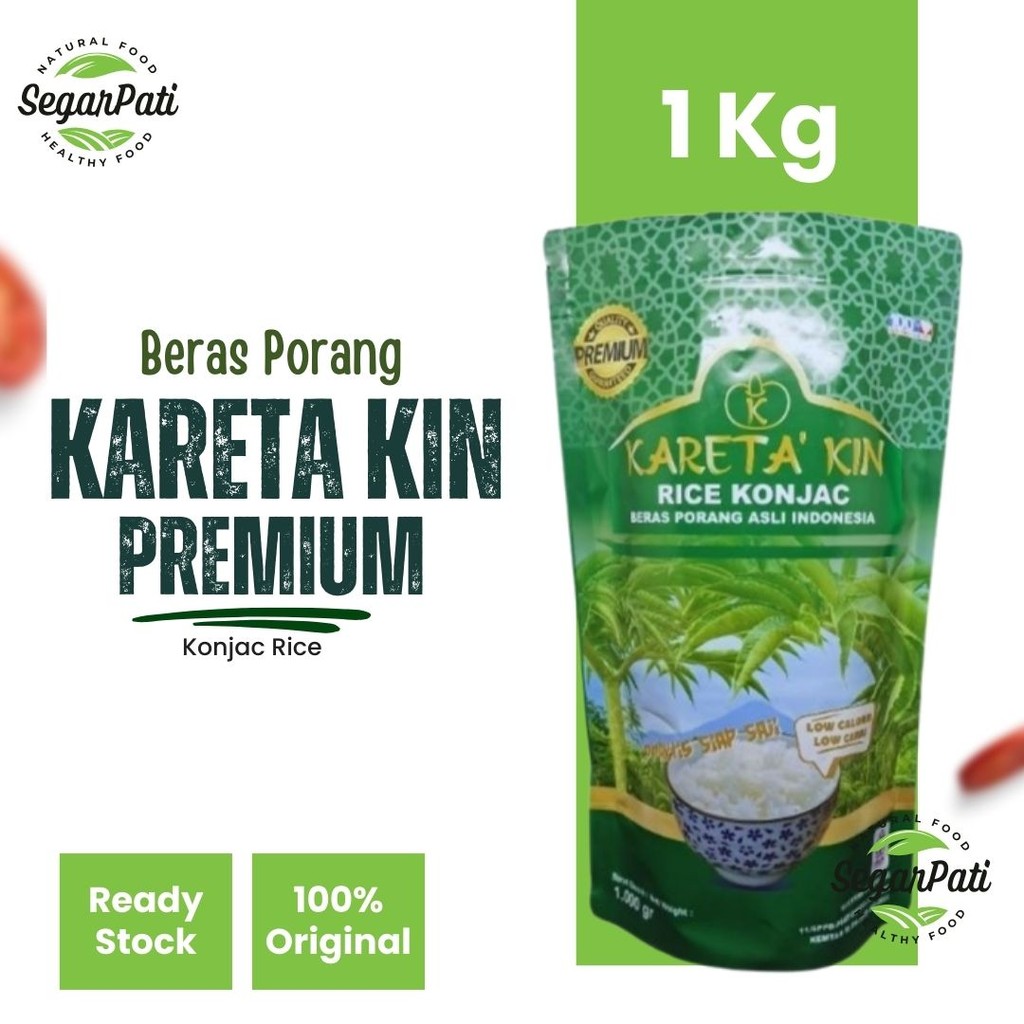 

Kareta kin PREMIUM Beras Porang 1 KG Shirataki Konjac Rice