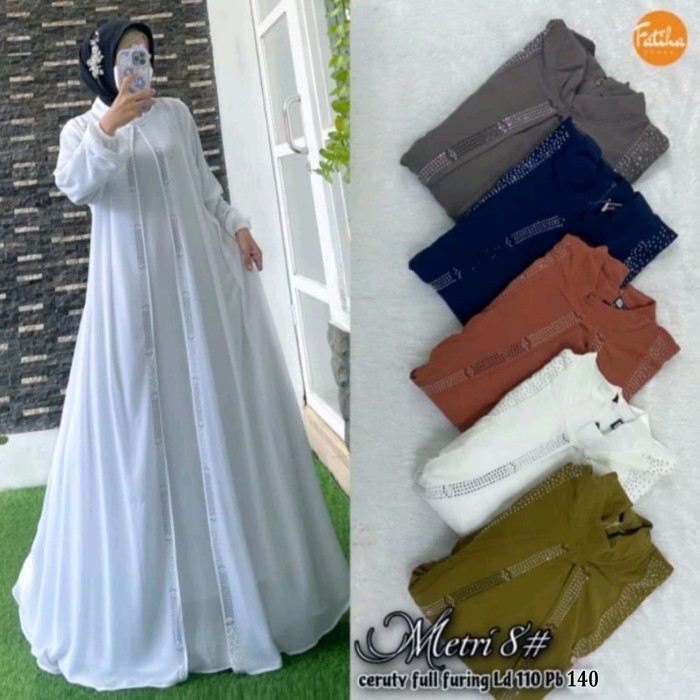 Busana Muslim Wanita Modern Modis Trendy Bahan Berkualitas Bagus /Baju Gamis Wanita Muslim Metri Max