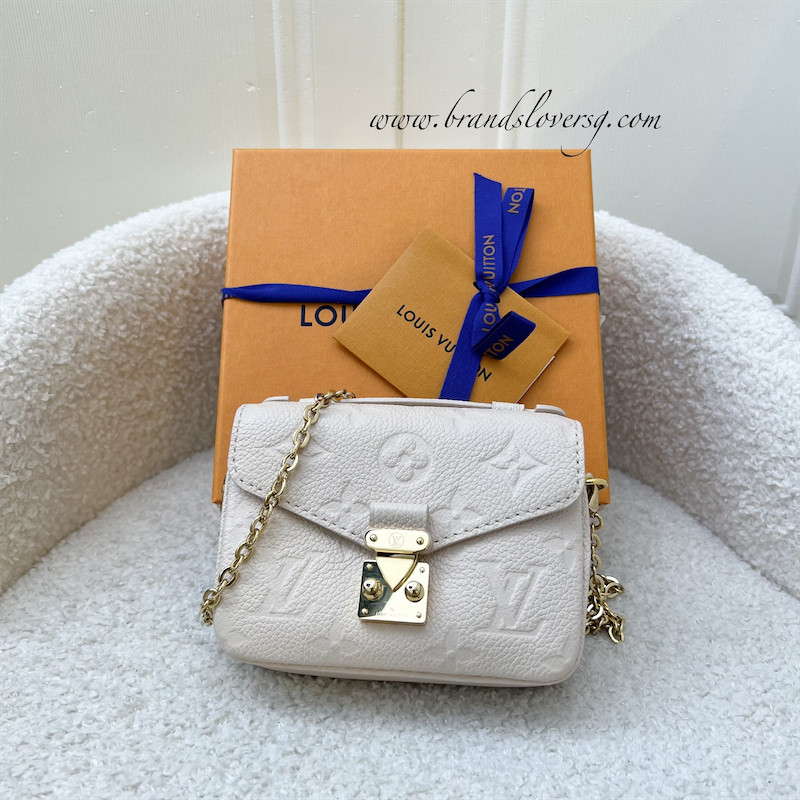 (Pre-loved) LV Micro Metis in Cream Empreinte Leather and GHW