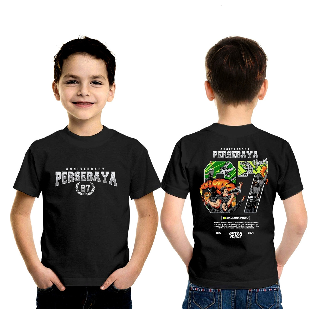 Kaos anak distro Anniversary persebaya surabaya 3 - 15 tahun bisa cod