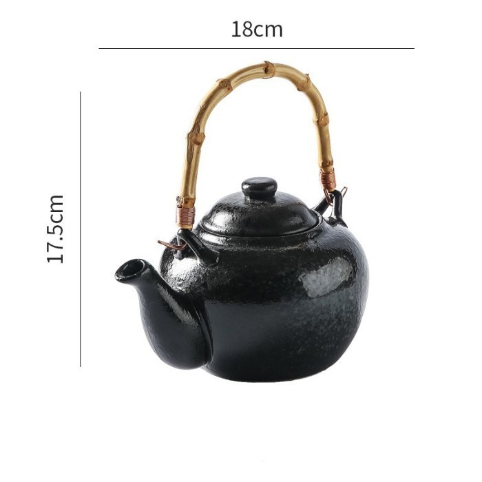 Mori Kettle Tea Pot / Teko Ketel Teh Kopi Keramik Jepang Rustic 520ml