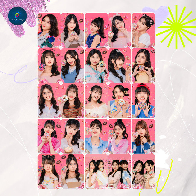 ROCKET IT (Free Bies) Photocard JKT48 THINK DONUT Viral isi 25pcs FOTO CARD MURAH BERKUALITAS HD