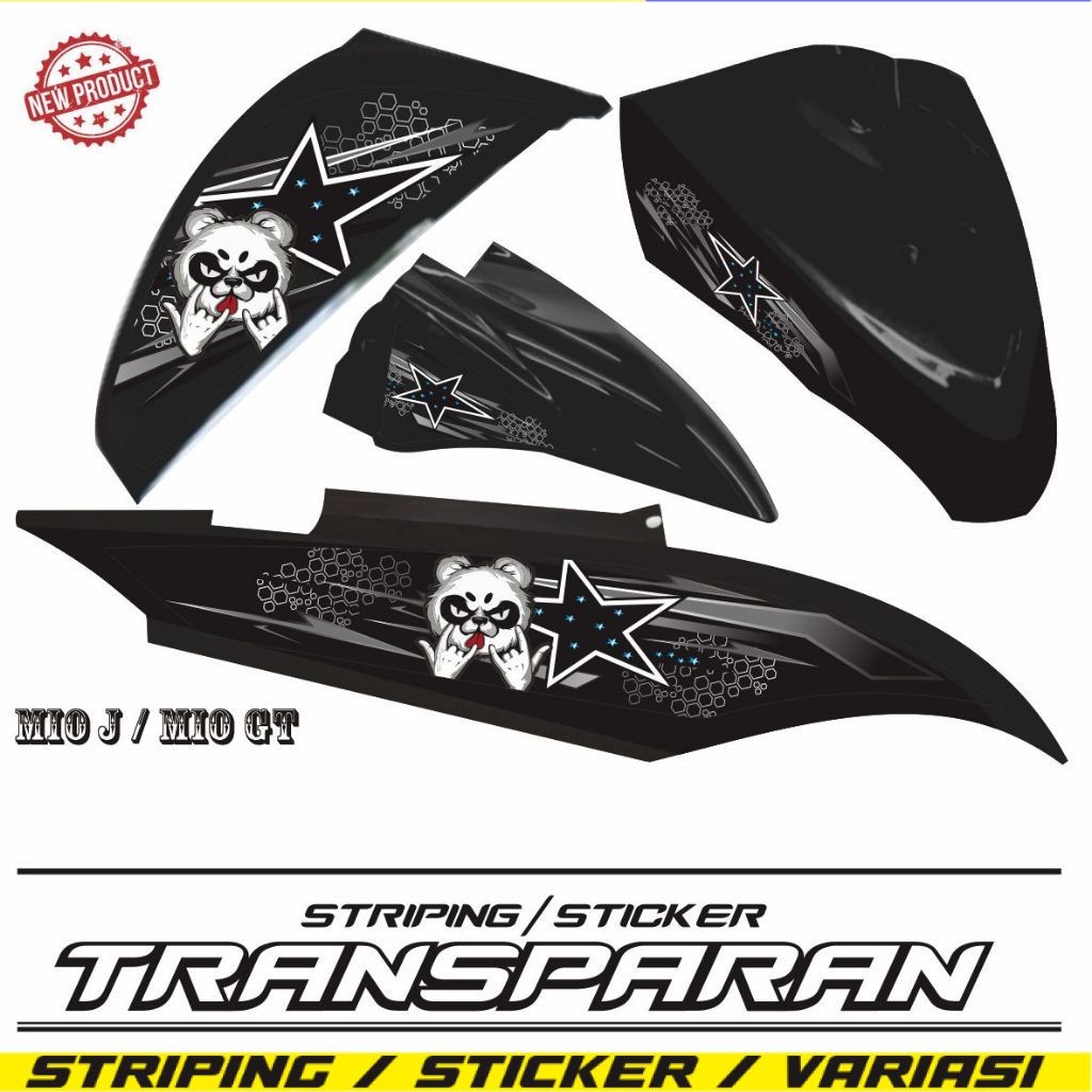 VARIASI KEREN STIKER TRANSPARAN MIO J / VARIASI TRANSPARAN MIO GT FI