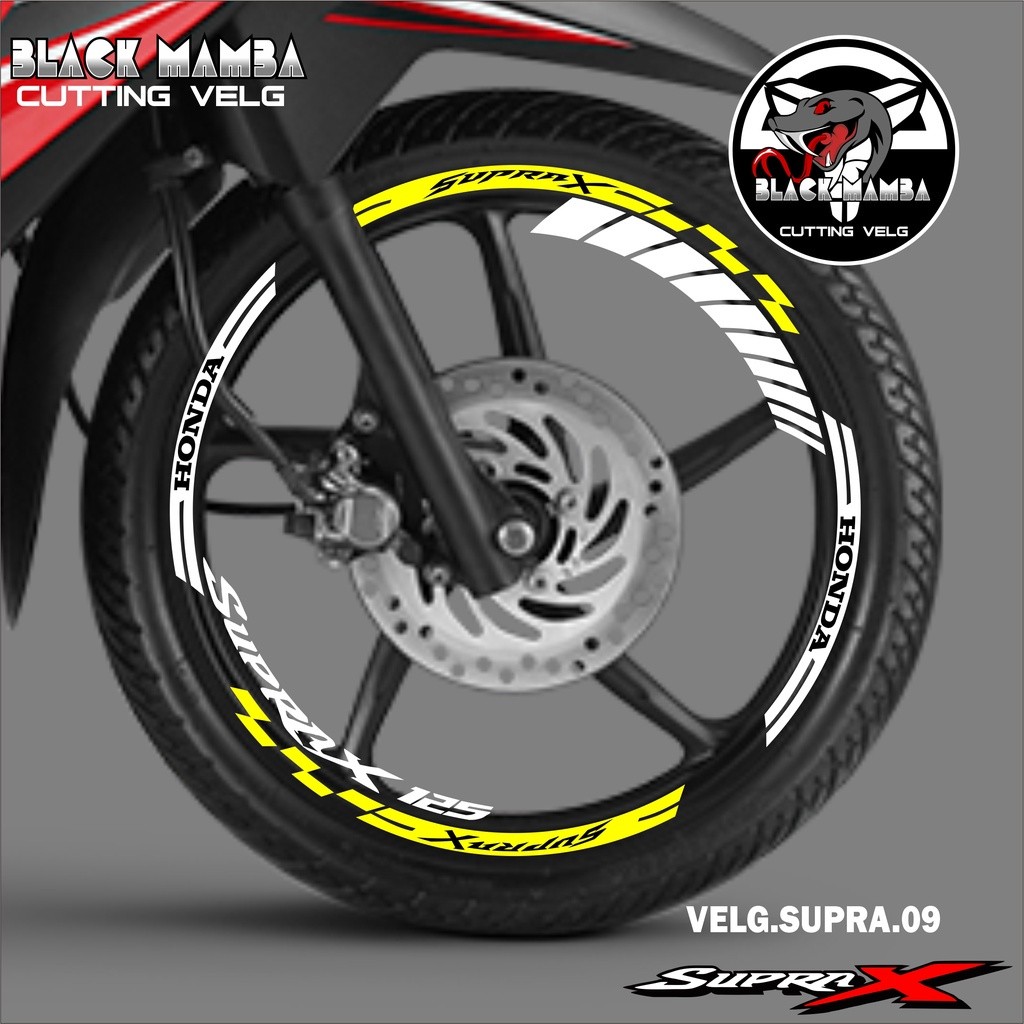Cutting Sticker Velg Honda Supra  - Stiker Lis List Variasi Ban/velg Honda  Supra