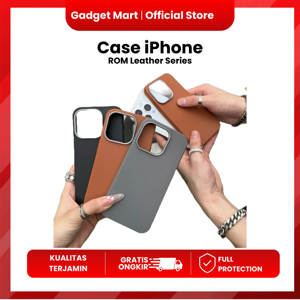 Case Iphone Apple 11/12/13/14/15 PRO/PROMAX ROM Leather Colour Series