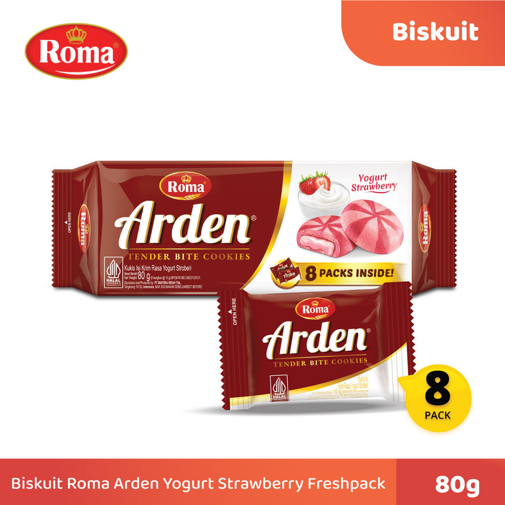 

Biskuit Roma Arden Yogurt Strawberry Freshpack TERMURAH