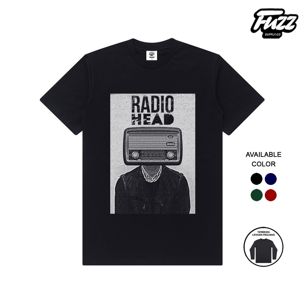 Fuzz - Baju Kaos Band Radiohead T Shirt Distro Musik Rock Pria Wanita Premium Katun Combed Original