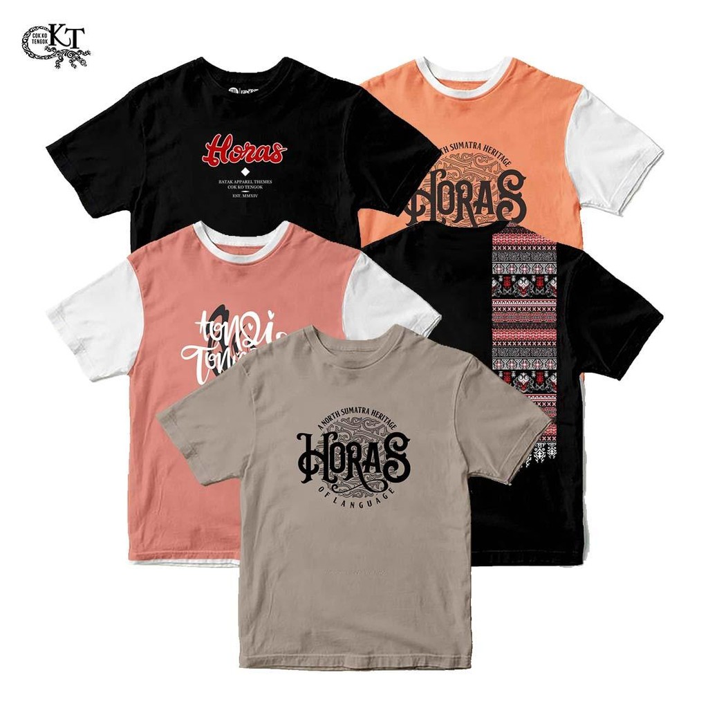 CKT Kaos Batak Anak Horas Basic Tshirt Distro Premium Cok Ko Tengok