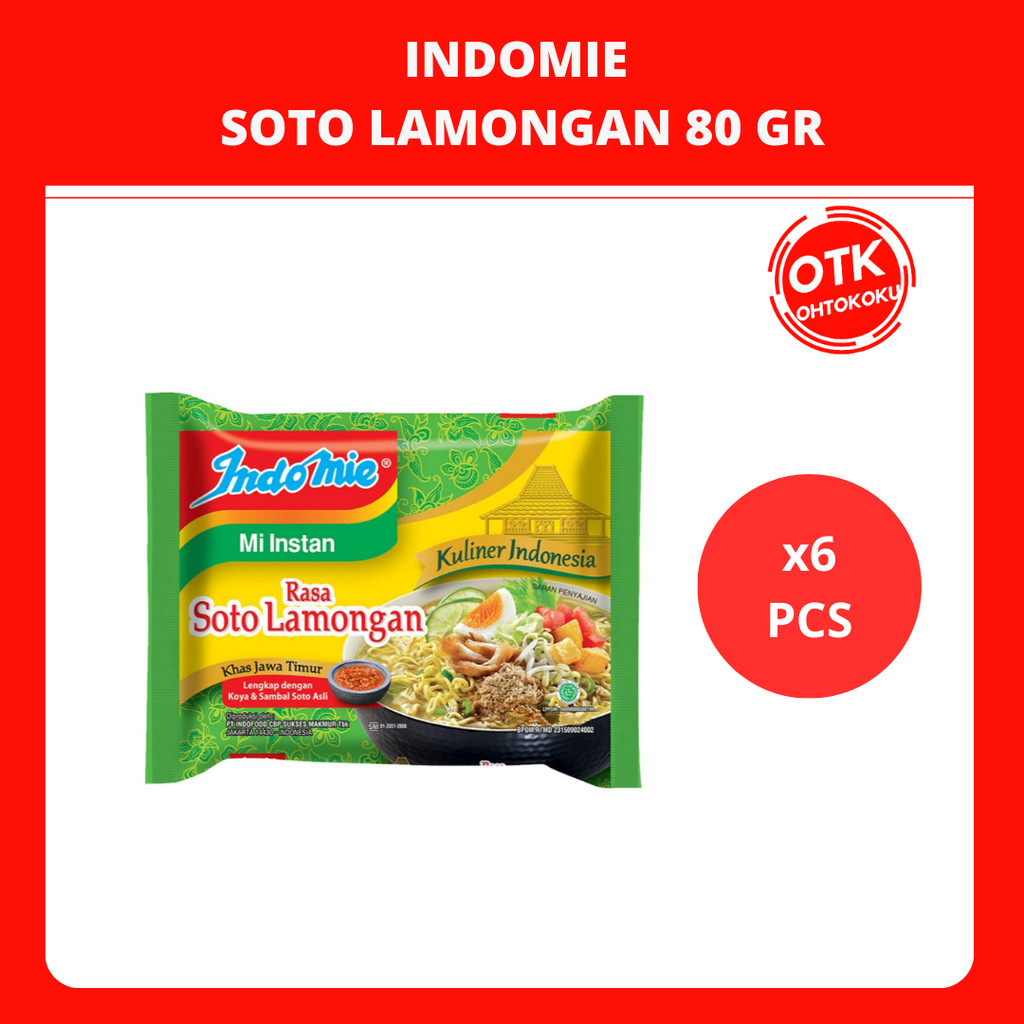 

Indomie Mi Instan Rasa Soto Lamongan 80 gr x 6 pcs