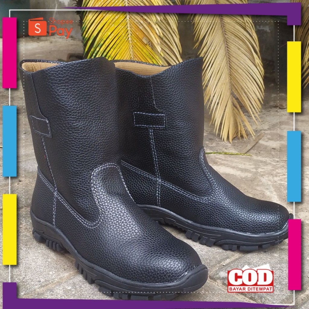 [PREMIUM ORIGINAL] Sepatu Safety Septi Boot Hitam King Gregor  Pabrik Industri Proyek Kontraktor Mur